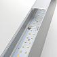 Линейный светодиодный накладной двусторонний светильник 53см 20Вт 6500К матовое серебро 101-100-40-5